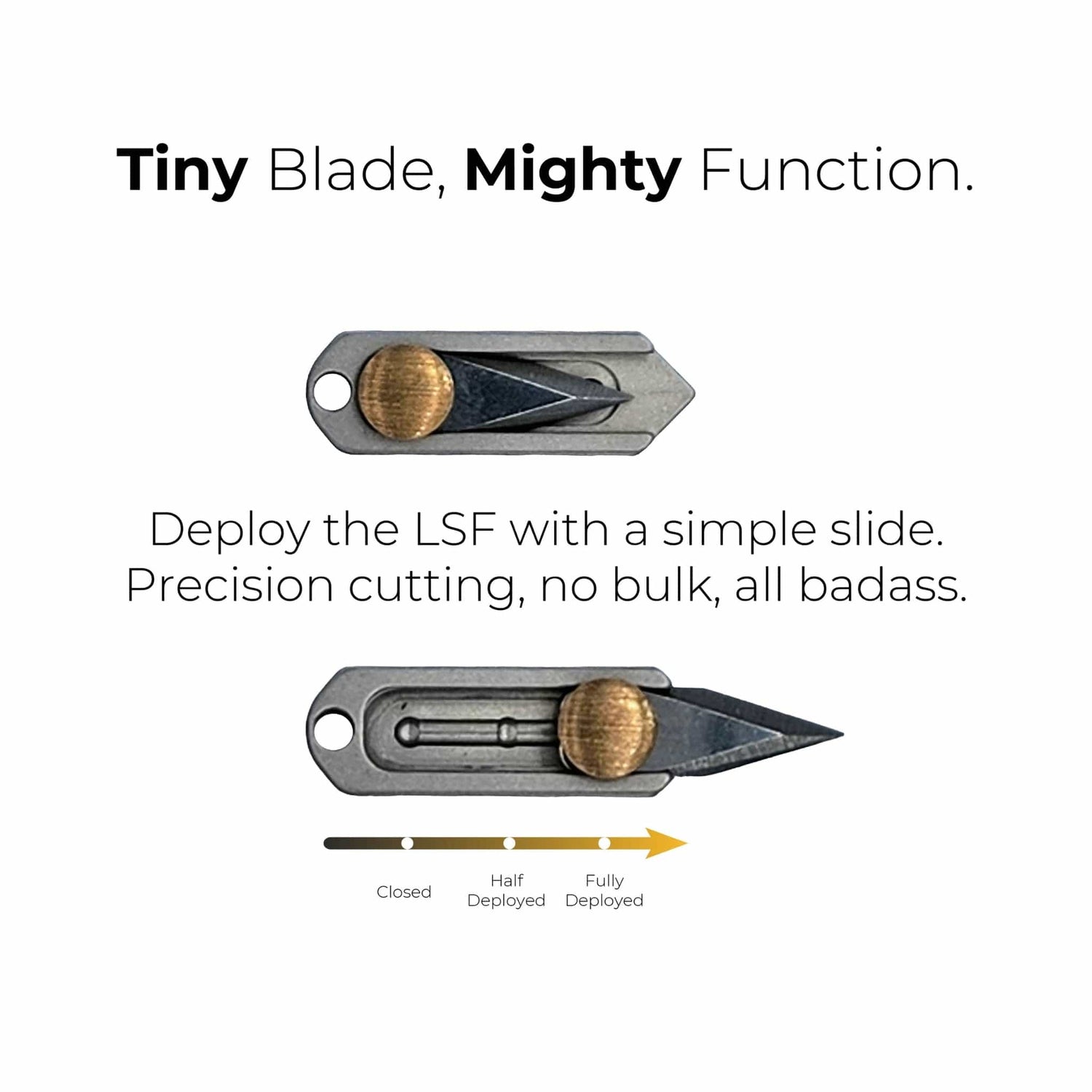 LSF (Little Stabby F*****) - Titanium EDC Keychain Blade - Coda Evolution