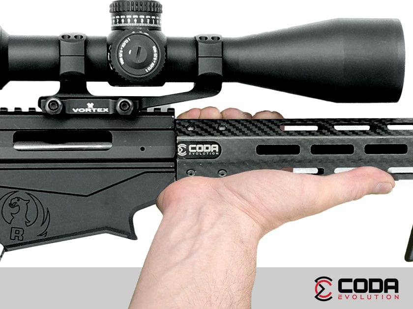 Coda Evolution carbon fiber handguard for Ruger RPR rifles