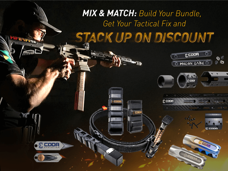 CodaEvolution tactical gear promotion with firearms and accessories for discounts