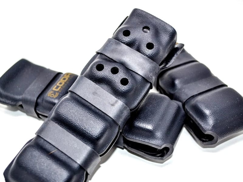 Codaevolution black exercise bands with sleek design and durable texture, perfect for fitness enthusiasts