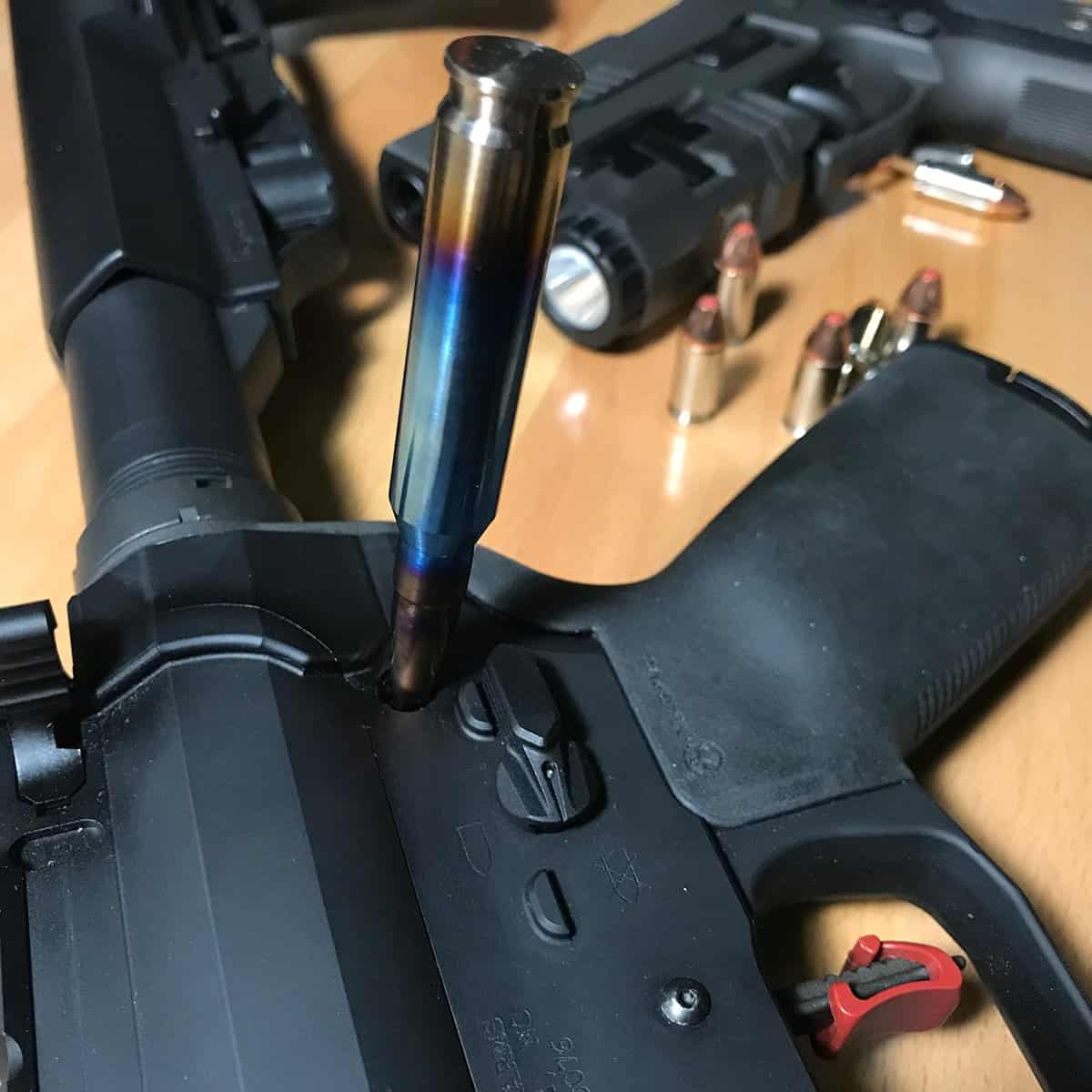 Titanium Magic Bullet - Ultimate Gun Persons Fidget Toy - Flame Anodized - Coda Evolution