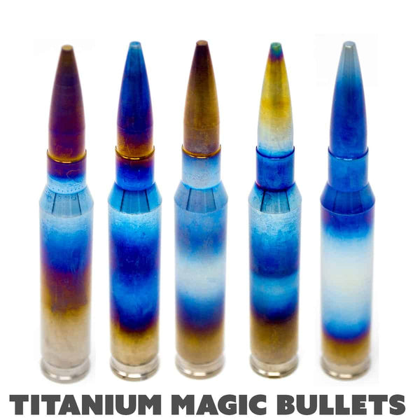 Titanium Magic Bullet - Ultimate Gun Persons Fidget Toy - Flame Anodized